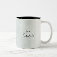 Calligraphy Green und White Mrs. Newlywed Bride