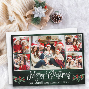 Calligraphy Green Wood Holly 5 Foto Weihnachten