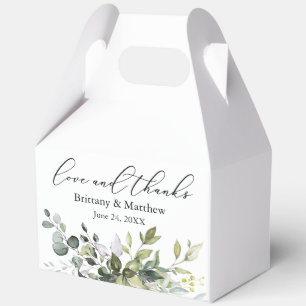 Calligraphy Greenerity Wedding Liebe Danke Gable Geschenkschachtel
