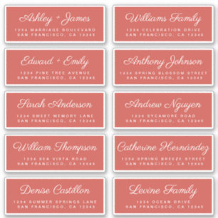 Calligraphy Guest Address Labels ORDER 6" oder 8"!