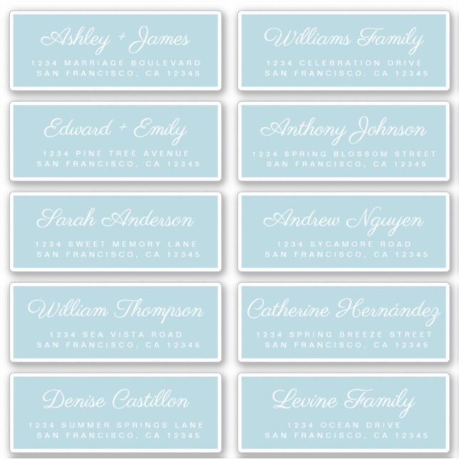 Calligraphy Guest Address Labels ORDER 6" oder 8"! (Vorderseite)