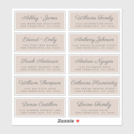 Calligraphy Guest Address Labels ORDER 6" oder 8"!