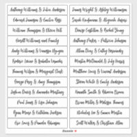 Calligraphy Guest Names Labels White - Segnungen