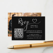 Calligraphy Heart Foto QR UAWG Wedding