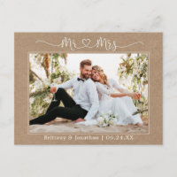 Calligraphy Heart Mr. Wedding Kraft Vielen Dank