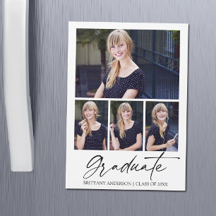 Calligraphy Ink Abschluss 4 Fotos Magnet-Karte Magnetkarte