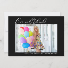 Calligraphy Ink Liebe dank Foto Abschluss Dankeskarte