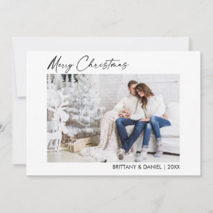 Calligraphy Ink Script Christmas Couple Foto Feiertagskarte