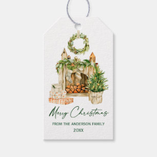 Calligraphy InkScript Watercolor Weihnachten Geschenkanhänger