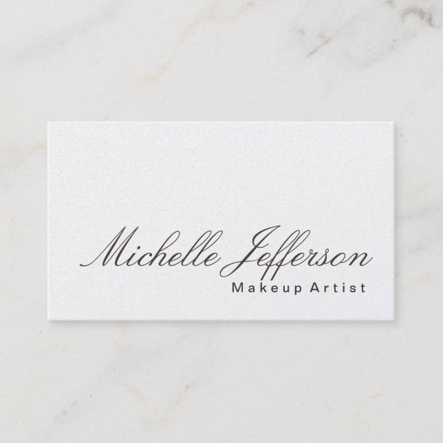 Calligraphy Makeup Artist Business Card Visitenkarte (Vorderseite)