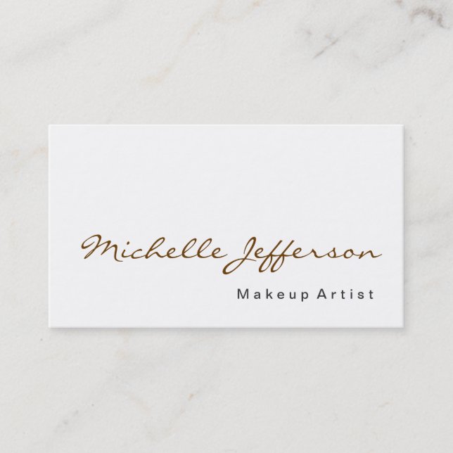 Calligraphy Makeup Artist Profession Business Card Visitenkarte (Vorderseite)