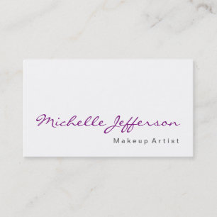 Calligraphy Makeup Artist Simple Business Card Visitenkarte