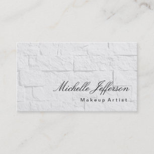 Calligraphy Makeup Artist Wall Brick Business Card Visitenkarte