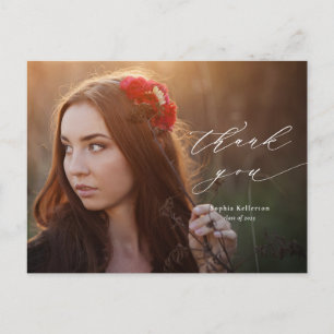 Calligraphy Overlay Foto Abschluss Vielen Dank Postkarte