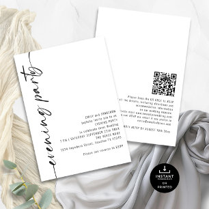 Calligraphy QR Code Wedding Abend Party Gäste Einladung