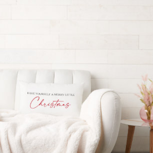 Calligraphy Red Ink Pen Minimalistische Weihnachte Lendenkissen