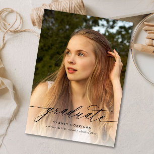 Calligraphy Script Abschluss Foto Einladung