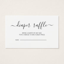 Calligraphy Script Baby Showdusche Windelwulstkart