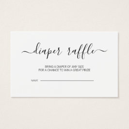 Calligraphy Script Baby Showdusche Windelwulstkart