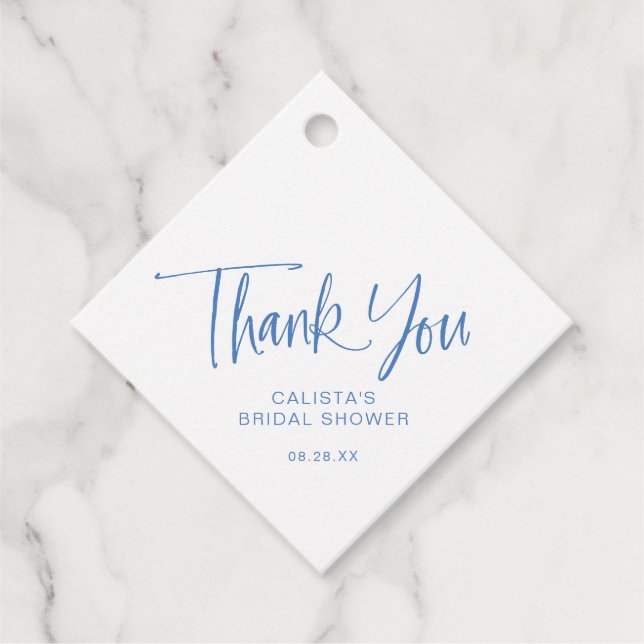 Calligraphy Script Brautparty Vielen Dank Geschenkanhänger (Vorderseite)