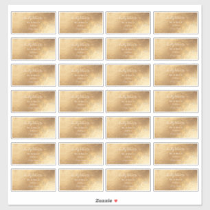 Calligraphy Script DIY Guest Address Imitats Gold Aufkleber