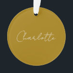 Calligraphy Script Gold Color Individuelle Name Ed Ornament<br><div class="desc">Wenn Sie ein einfaches,  lesbares und minimalistisches Design suchen,  dann ist dies für Sie.</div>