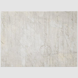 Calligraphy Script Gray Beige Marble Decoupage Tis Seidenpapier