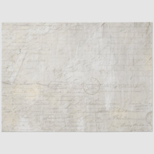 Calligraphy Script Marble Gray Beige Decoupage Seidenpapier