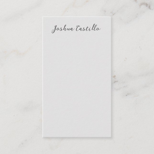 Calligraphy Simple Grey Professional Name Begleitkarte (Vorderseite)