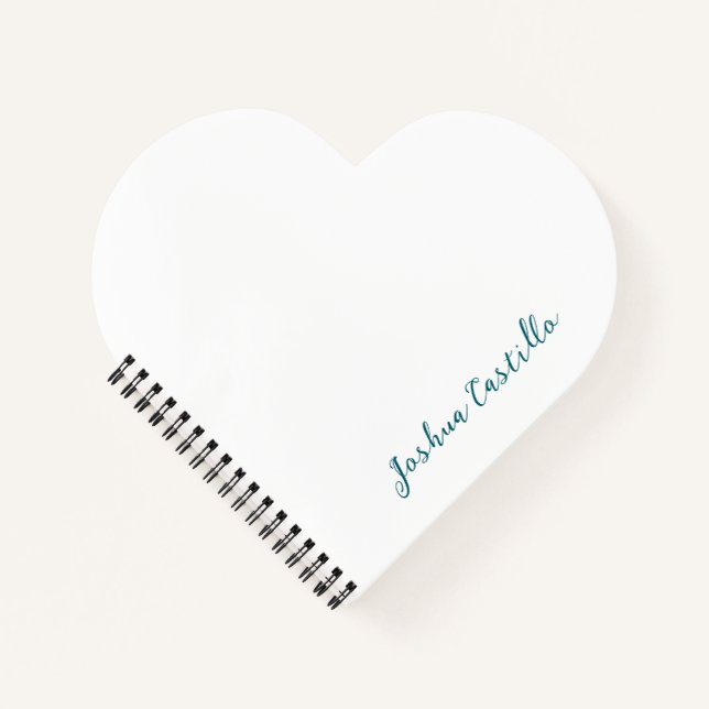 Calligraphy Simple Plain Professional Name Notizbuch (Vorderseite)