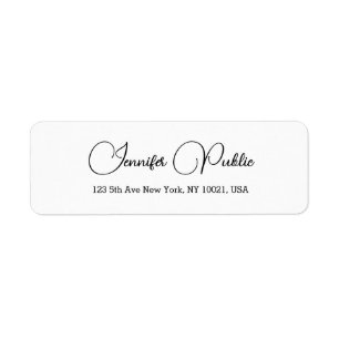 Calligraphy Simple Template Trendy-Rücksendeadress