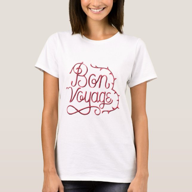 Calligraphy sticker bon voyage T-Shirt (Vorderseite)