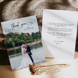 Calligraphy Wedding Foto Vielen Dank Karten