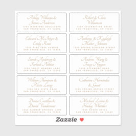 Calligraphy Wedding Guest Address Labels ORDER M/L