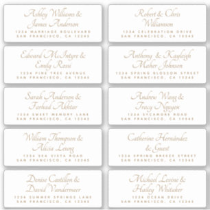 Calligraphy Wedding Guest Address Labels ORDER M/L