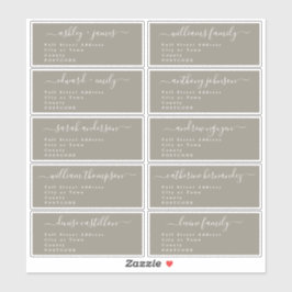 Calligraphy Wedding Guest Address Labels UK Layout