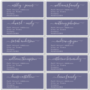 Calligraphy Wedding Guest Address Labels UK Layout