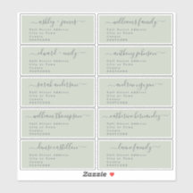Calligraphy Wedding Guest Address Labels UK Layout