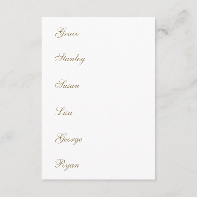 Calligraphy Wedding Name Tag Table Menu Cards Einladung (Vorderseite)