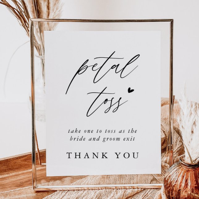Calligraphy Wedding Petal Toss Senden Sie das Zeic Poster (Von Creator hochgeladen)