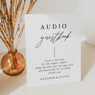 Calligraphy Wedding Telefon Gästebuchsignatur Sockelschild