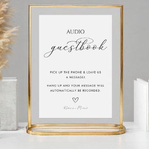 Calligraphy Wedding Telefon Gästebuchsignatur Sockelschild