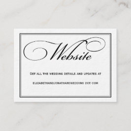 Calligraphy Wedding Website Information Card Begleitkarte