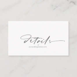 Calligraphy Wedding Website Mauve ID771 Begleitkarte
