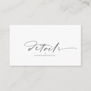 Calligraphy Wedding Website Mauve ID771 Begleitkarte