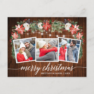 Calligraphy Wood 3 Foto von Watercolor Winter Flor Postkarte