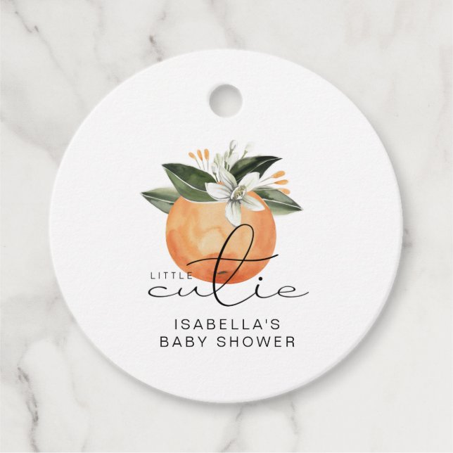 CALLIOPE Kleine Süsse Clementine Babydusche Geschenkanhänger (Vorderseite)