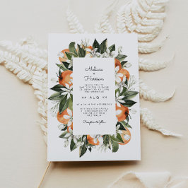 Calliope - tropisches Orangenblussel Einladung