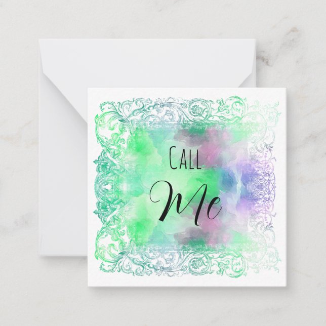 *~* CALLME Relationship AP63 Flat Note Card Mitteilungskarte (Vorderseite)