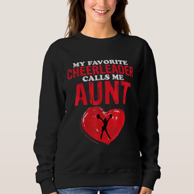 Calls Me Aunt Cheer Mom Women Cheerleading Sweatshirt (Vorderseite)